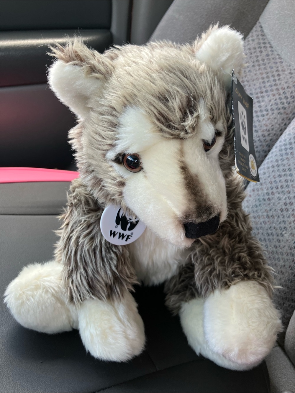 Build-A-Bear Gray and White Wolf Plush - WWF Collaboration